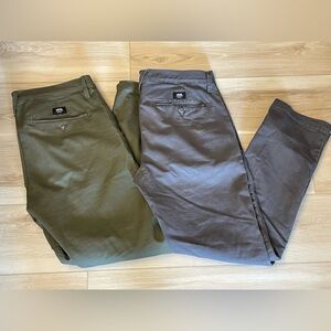 2) Vans Authentic Chino Pants - Size 34